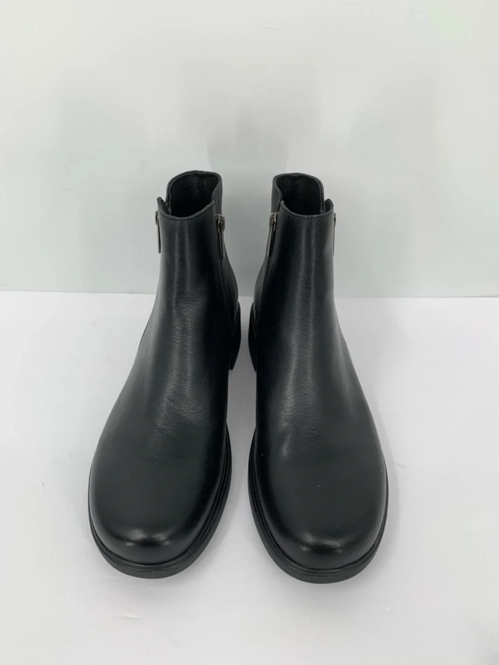 Abeo Compass zip ankle boot shoe black leather comfort footbed women new 11
